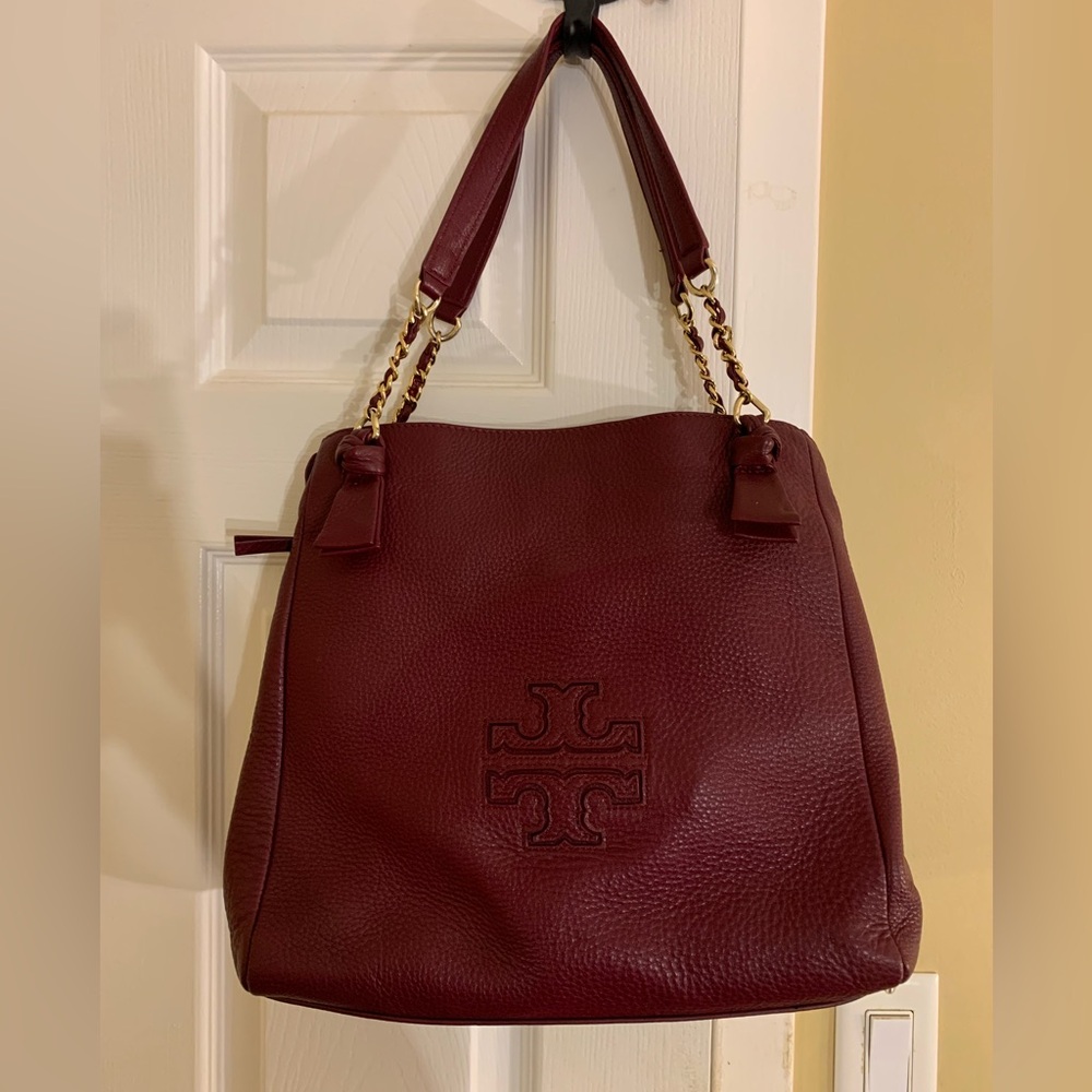 NWOT Tory Burch Burgundy Tote Bag